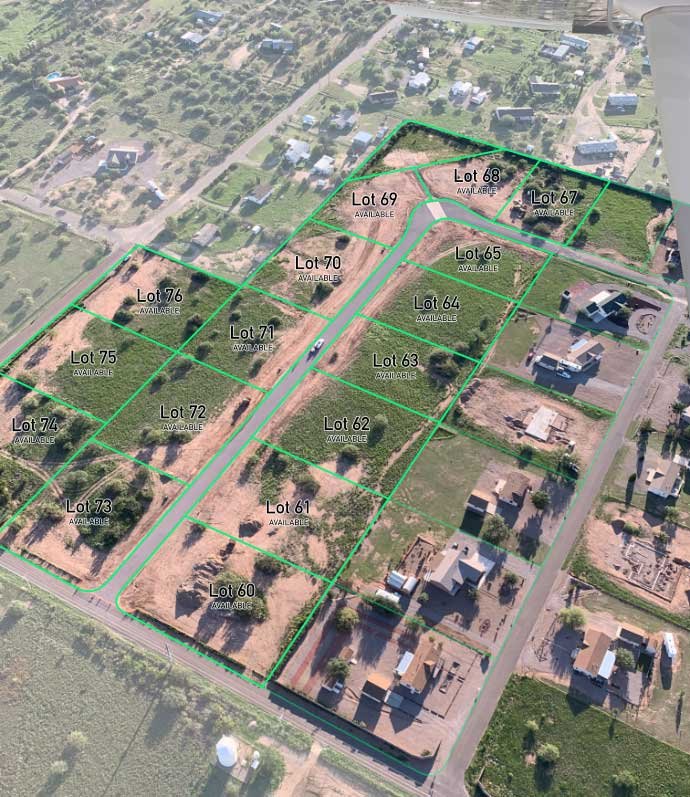 Aerial View of homes for sale in Hereford, AZ